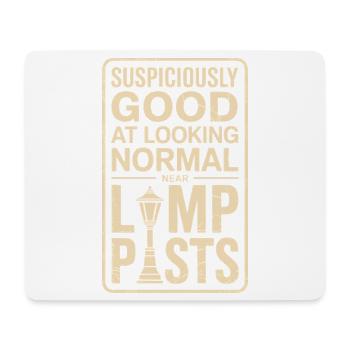 Normal an Laternen aussehen | Geocaching Humor - Mousepad (Querformat) - Weiß - Vorne
