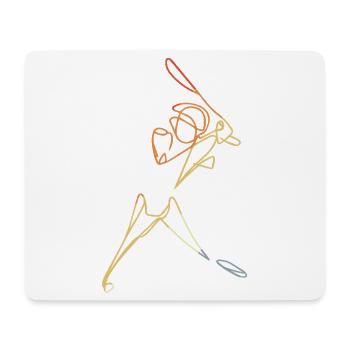 Cricketer Skizze - Mousepad (Querformat) - Weiß - Vorne