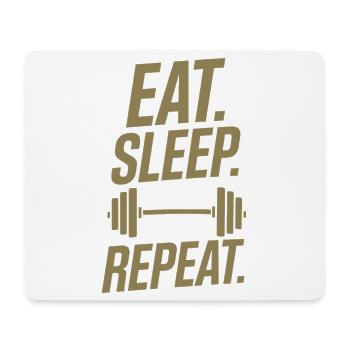 Haltérophilie Entraînement Fitness Bodybuilding - Tapis de souris (format paysage) - blanc - Devant