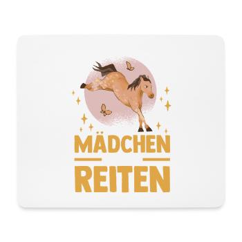 Reiten Pferdeliebhaber Reiterhof Pferde - Mousepad (Querformat) - Weiß - Vorne