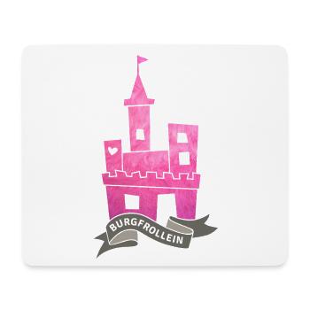 Burgfräulein Prinzessin Banderole pink Mädchen  - Mousepad (Querformat) - Weiß - Vorne