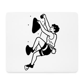 bouldern - Mousepad (Querformat) - Weiß - Vorne