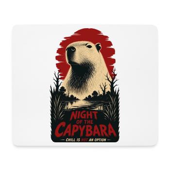Night Of The Capybara Horror - Mousepad (Querformat) - Weiß - Vorne