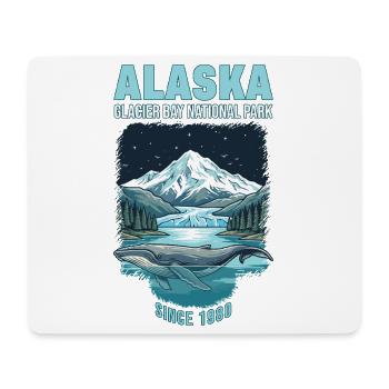 Parc national des glaciers de croisière de l’Alaska 1980 - Tapis de souris (format paysage) - blanc - Devant