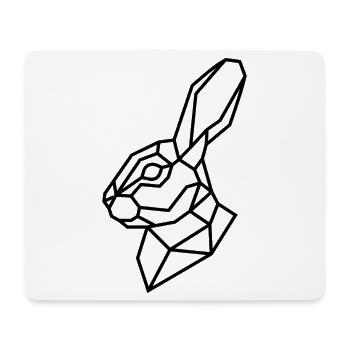 Geometric Bunny – Polygon Art - Mouse Pad (horizontal) - white - Front