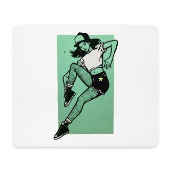 Female dancer #4 - Mouse Pad (horizontal) - white - Front
