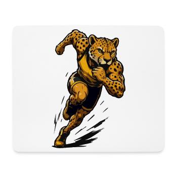 Fast cheetah in power running - Mouse Pad (horizontal) - white - Front