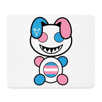 Pride Plush : Transy - Tapis de souris (format paysage) - blanc - Devant