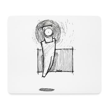 Levitating eye projection - Mouse Pad (horizontal) - white - Front