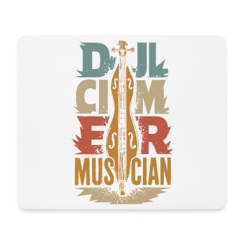  Hackbrett Dulcimer-Musiker Zupfinstrument - Mousepad (Querformat) - Weiß - Vorne