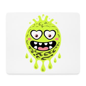 Lustiges Gruselmonster Mit Herzaugen - Mousepad (Querformat) - Weiß - Vorne