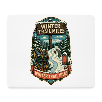 WINTER TRAIL MILES - Mousepad (Querformat) - Weiß - Vorne