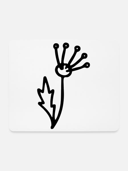 Blume 2 - Mousepad (Querformat) - Weiß