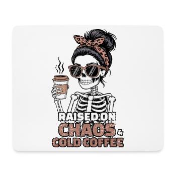 Chaos and Coffee: Skeleton Style - Mouse Pad (horizontal) - white - Front