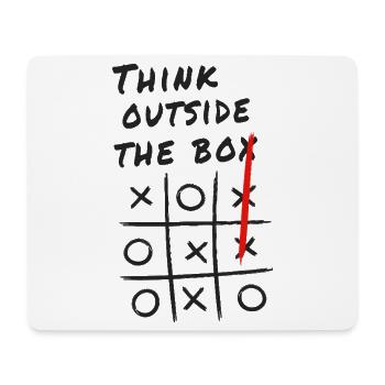 Think Outside the Box – Creative Tic-Tac-Toe - Mouse Pad (horizontal) - white - Front