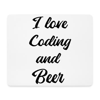 Nerd Coding Bier Shirt - Mousepad (Querformat) - Weiß - Vorne