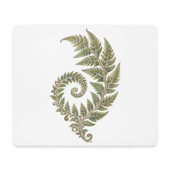 Fibonacci Spirale Farn – Mathematik und Natur - Mousepad (Querformat) - Weiß - Vorne