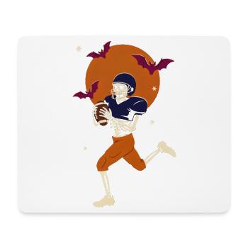 Halloween-Skeleton-Footballspieler - Mousepad (Querformat) - Weiß - Vorne