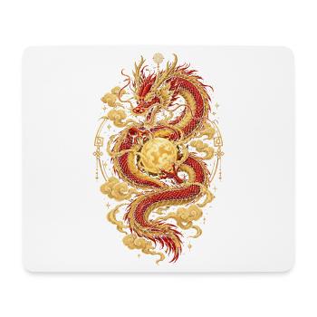 Chinesischer Drache – Sternzeichen Tierhoroskop - Mousepad (Querformat) - Weiß - Vorne