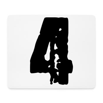 4 Number jersey - Mouse Pad (horizontal) - white - Front