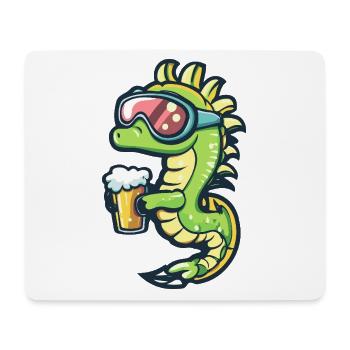 Hippocampe Après-Ski Bière Bande Dessinée - Tapis de souris (format paysage) - blanc - Devant