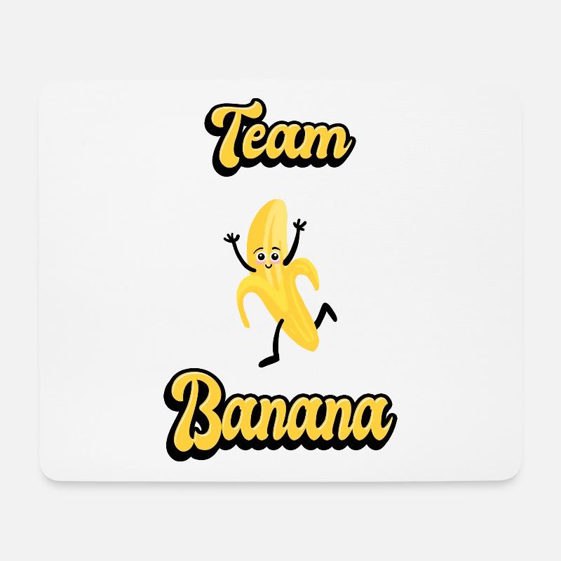 Team Banane - Mousepad (Querformat) - Weiß
