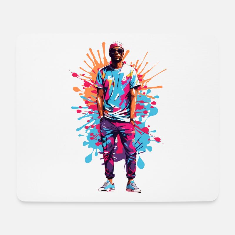 Cool hipsters - Mouse Pad (horizontal) - white