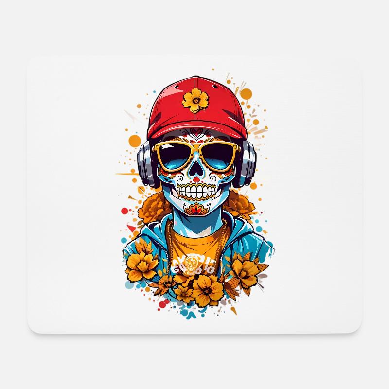 Sugar Skull - Mouse Pad (horizontal) - white