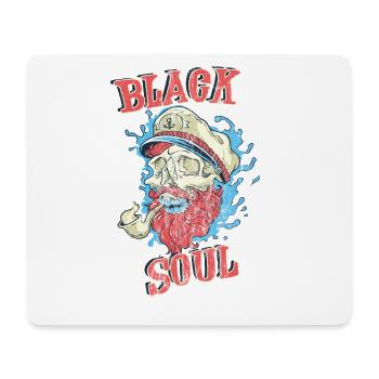 BLACK SOUL - Captain Skull Beard Gift - Mouse Pad (horizontal) - white - Front