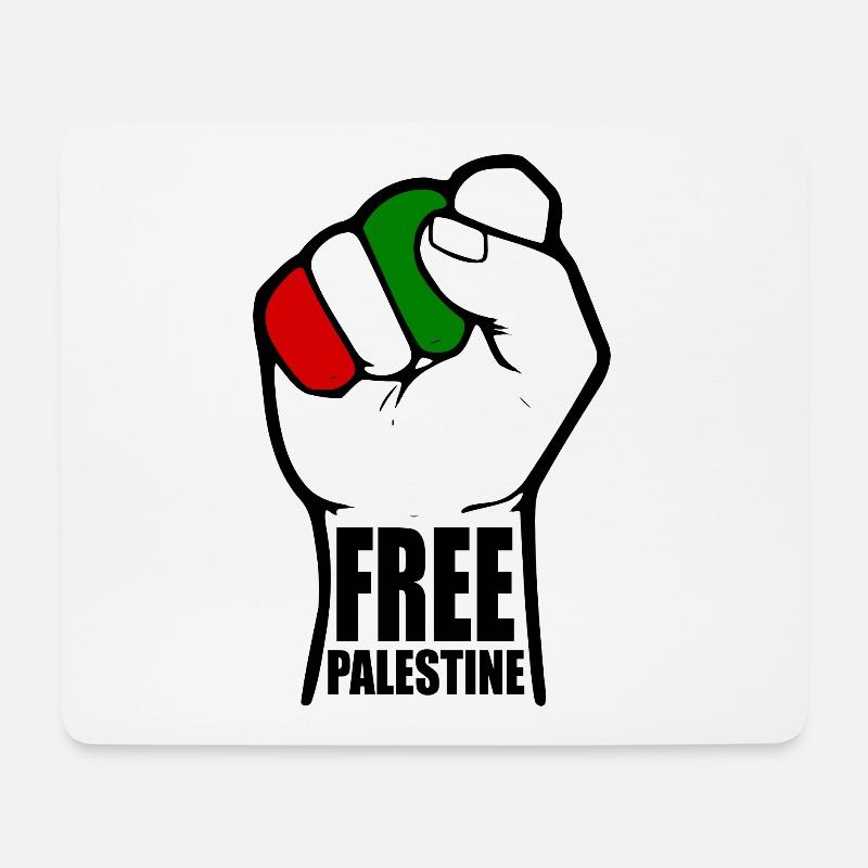 Free palestine - Mousepad (Querformat) - Weiß