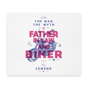 Father in law and biker the myth the legend - Mouse Pad (horizontal) - white - Front