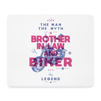 Schwager und Biker der Mythos die Legende - Mousepad (Querformat) - Weiß - Vorne