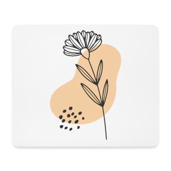 Hand Drawn Flower 5 - Mouse Pad (horizontal) - white - Front