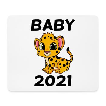 Bébé 2021 - Nouveau-Né 2021 Cadeau bébé - Tapis de souris (format paysage) - blanc - Devant