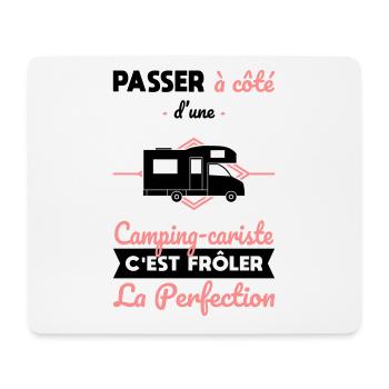 Camping-cariste - Frôler la perfection - Tapis de souris (format paysage) - blanc - Devant