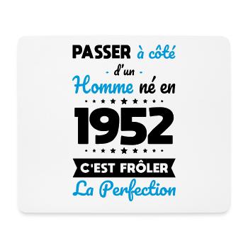 Anniversaire 70 ans - Né en 1952 Perfection - Tapis de souris (format paysage) - blanc - Devant