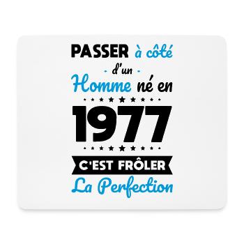 Anniversaire 45 ans - Né en 1977 Perfection - Tapis de souris (format paysage) - blanc - Devant