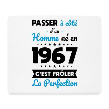 Anniversaire 55 ans - Né en 1967 Perfection - Tapis de souris (format paysage) - blanc - Devant