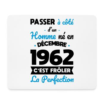 Anniversaire 60 ans - Né en Décembre 1962 - Tapis de souris (format paysage) - blanc - Devant