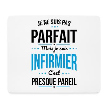 Je ne suis pas parfait mais je suis infirmier - Tapis de souris (format paysage) - blanc - Devant