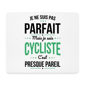 Je ne suis pas parfait mais je suis cycliste - Tapis de souris (format paysage) - blanc - Devant