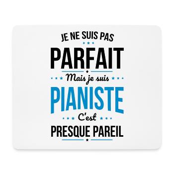 Je ne suis pas parfait mais je suis pianiste - Tapis de souris (format paysage) - blanc - Devant