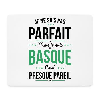Je ne suis pas parfait mais je suis Basque - Tapis de souris (format paysage) - blanc - Devant