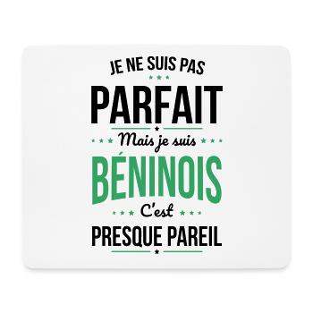 Je ne suis pas parfait mais je suis Béninois - Tapis de souris (format paysage) - blanc - Devant