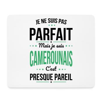 Je ne suis pas parfait mais je suis Camerounais - Tapis de souris (format paysage) - blanc - Devant