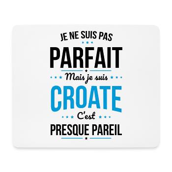 Je ne suis pas parfait mais je suis Croate - Tapis de souris (format paysage) - blanc - Devant