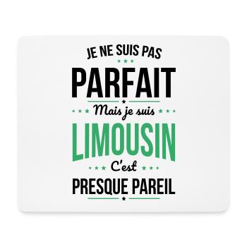 Je ne suis pas parfait mais je suis Limousin - Tapis de souris (format paysage) - blanc - Devant