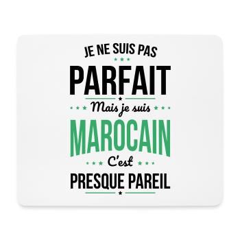 Je ne suis pas parfait mais je suis Marocain - Tapis de souris (format paysage) - blanc - Devant