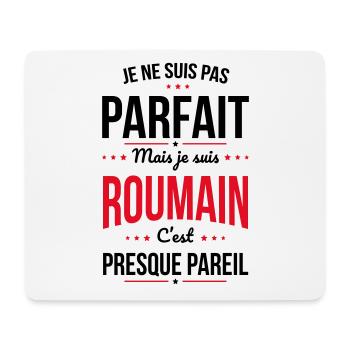 Je ne suis pas parfait mais je suis Roumain - Tapis de souris (format paysage) - blanc - Devant