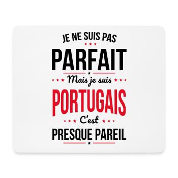 Je ne suis pas parfait mais je suis Portugais - Tapis de souris (format paysage) - blanc - Devant